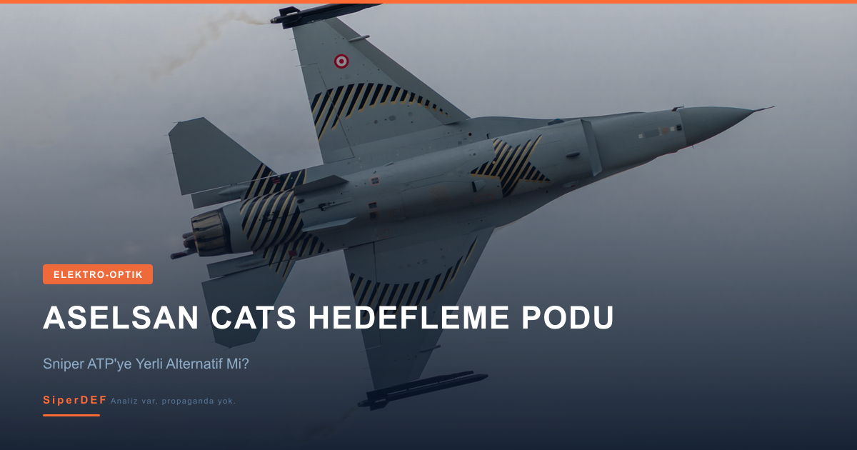 ASELSAN CATS hedefleme podu F-16 savaş uçağı altında montajlı konsept görsel