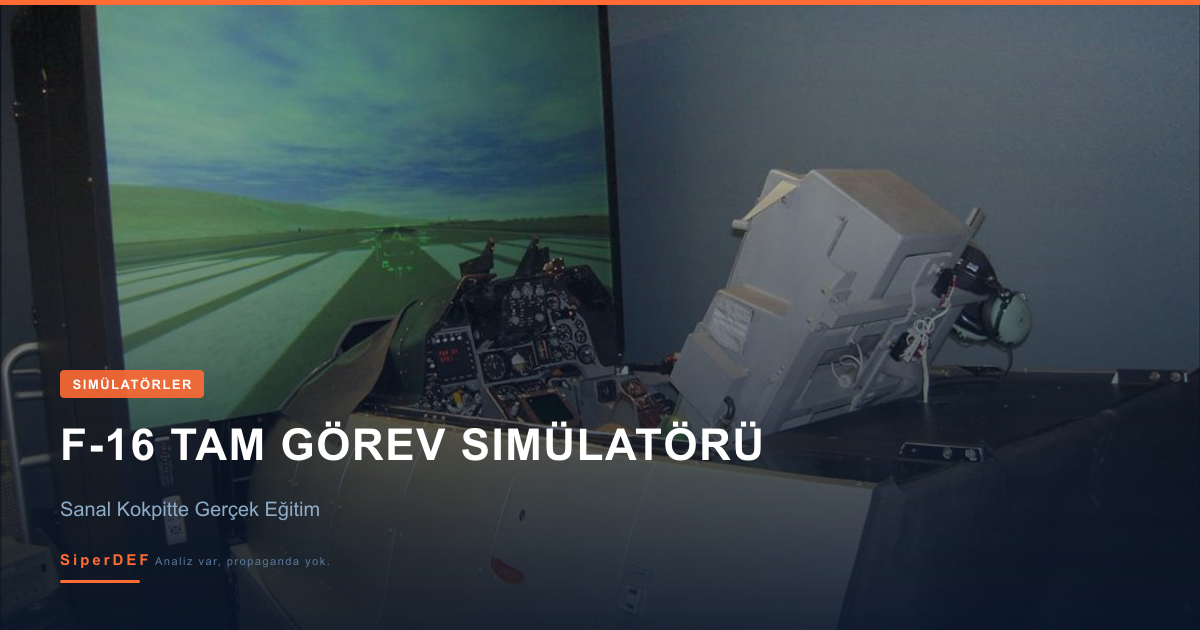 F-16 Tam Görev Simülatörü kokpit görünümü ve 360 derece projeksiyon sistemi