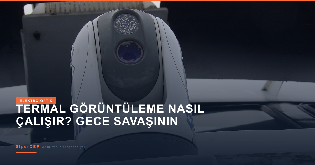 Askeri termal görüntüleme kamerası gece operasyonu konsept görseli